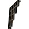 Ekena Millwork Diane Wrought Iron Bracket, (Triple center brace), Antiqued Brass 2"W x 10"D x 12"H BKTM02X10X12TDIABS - alternate 1